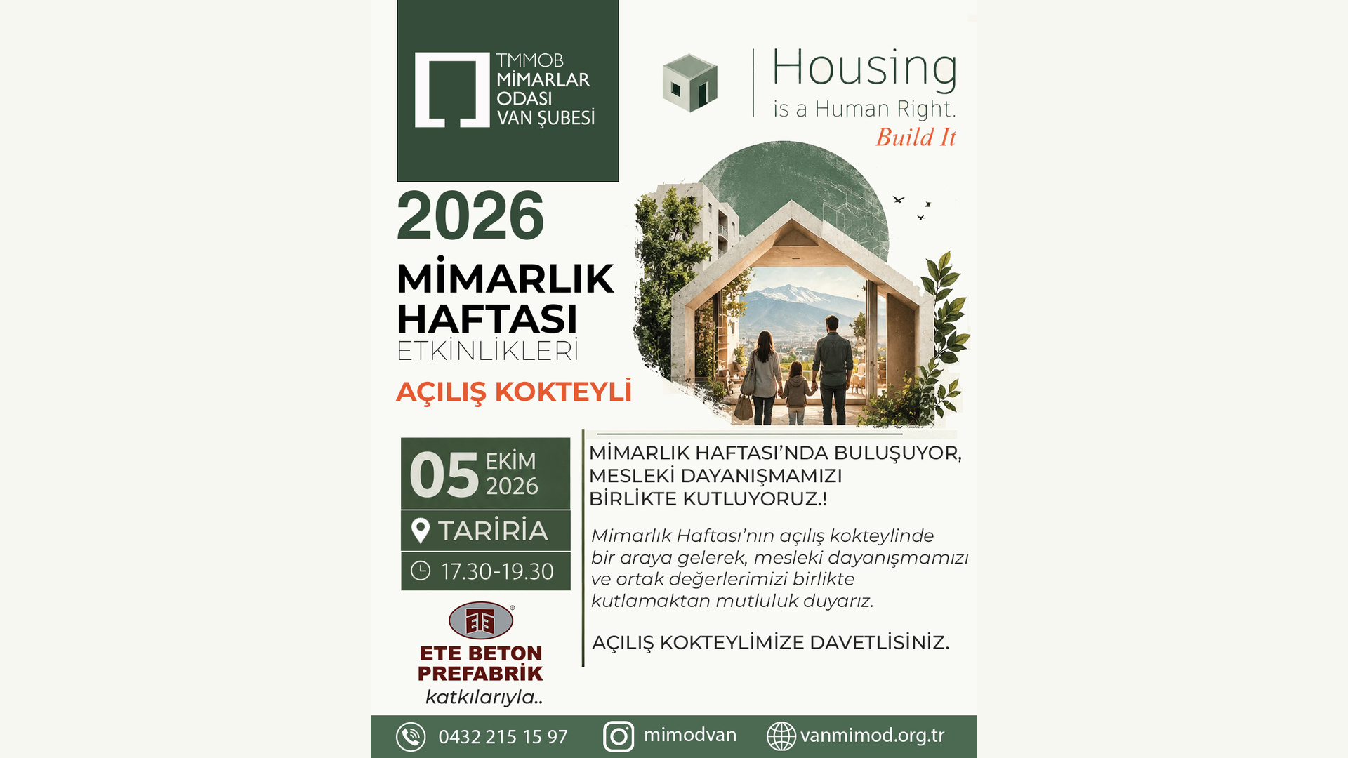 Dünya Mimarlık Günü Açılış Kokteyli